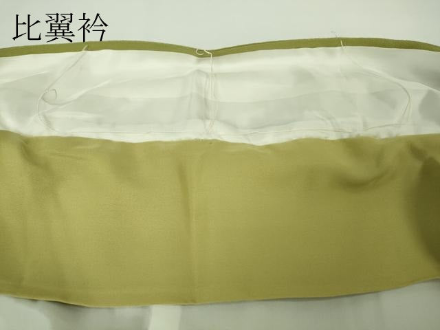 平和屋本店●極上 銀座 志ま亀 色留袖 花丸文 青朽葉色 金彩 縮緬地 たとう紙付き 逸品 DZAB7246kh6