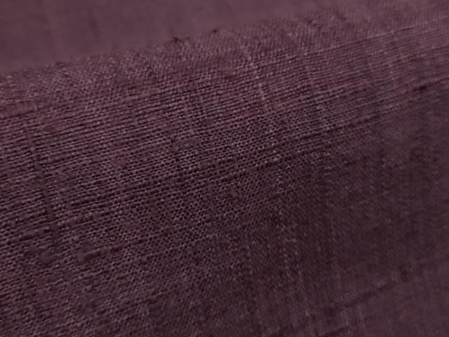 平和屋本店●極上 浦野理一 経節紬 色無地 桑の実色 逸品 DZAB7249kh6