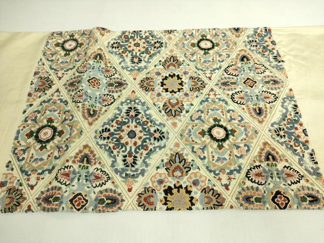 平和屋本店●極上 中国三大刺繍 相良刺繍 総刺繍 袋帯 正倉院花文 金糸 逸品 DZAB7293kh6