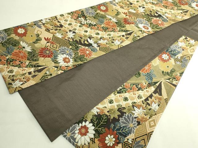 平和屋本店●最高級 中国三大刺繍 総相良刺繍 総刺繍 袋帯 200万粒 総詰め 草花文 金糸 逸品 DZAB7295kh6