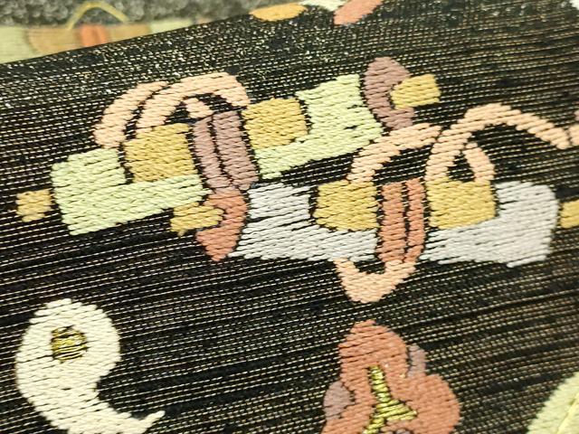 平和屋本店●極上 中国人間国宝 将雪英 太鼓柄袋帯 総刺繍 宝尽くし 金糸 逸品 DZAB7309kh6