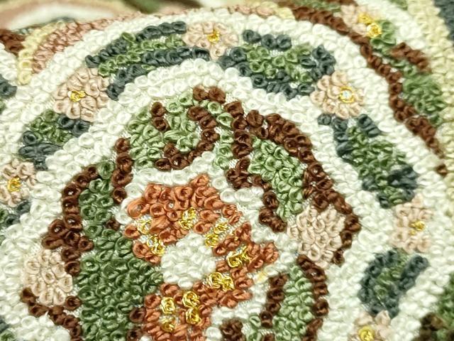 平和屋本店●最高級 中国三大刺繍 総相良刺繍 総刺繍 袋帯 200万粒 総詰め 正倉院花文 金糸 逸品 未使用 DZAB7336kh6