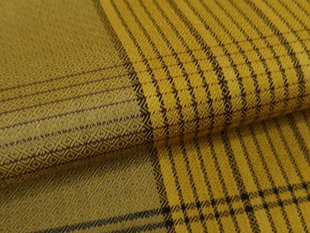 平和屋本店●極上 本場黄八丈 まるまなこ 紬 間道 逸品 DZAB7362kh6