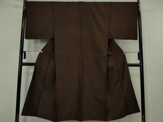 平和屋本店●希少 男性 本場黄八丈 本高貴 紬 格子 逸品 DZAB7398kh6