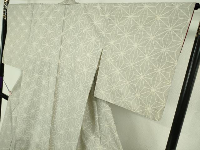 平和屋本店●極上 綿薩摩 東郷織物謹製 手織 160亀甲 麻の葉 逸品 DZAB7409kh6