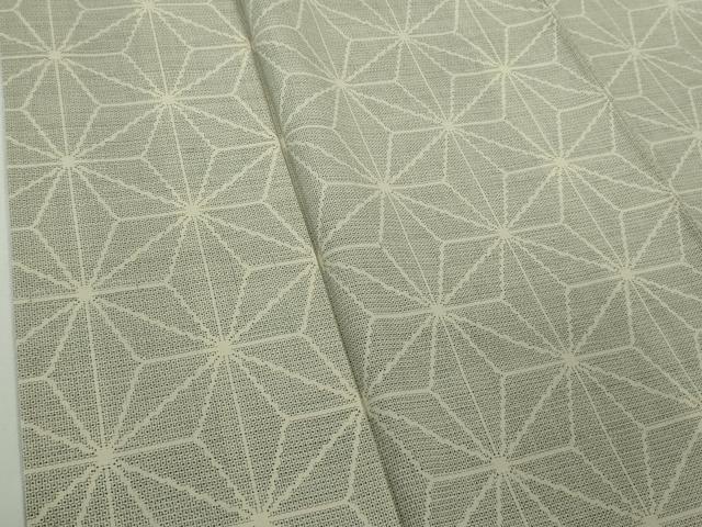 平和屋本店●極上 綿薩摩 東郷織物謹製 手織 160亀甲 麻の葉 逸品 DZAB7409kh6