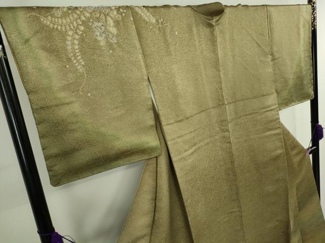 平和屋本店●最高級 初代 久保田一竹 幻の辻が花 訪問着 彩皇 辻が花4個 暈し染め 金通し地 ロング丈 共箱・たとう紙付き 逸品 DZAB7422kh6