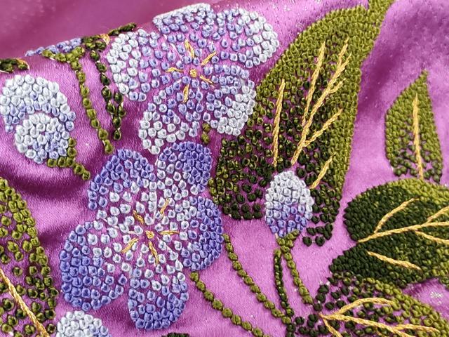 平和屋本店●極上 中国三大刺繍 相良刺繍 総手刺繍 色打掛 和装 婚礼 結婚式 花嫁 飛鶴松花文 暈し染め 金糸 逸品 DZAB7447kh6