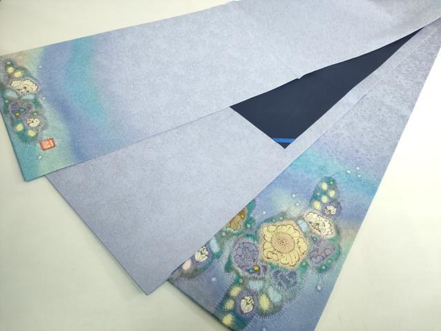 平和屋本店●極上 久保田一竹 幻の辻が花 太鼓柄袋帯 金通し地 逸品 DZAB7459kh6