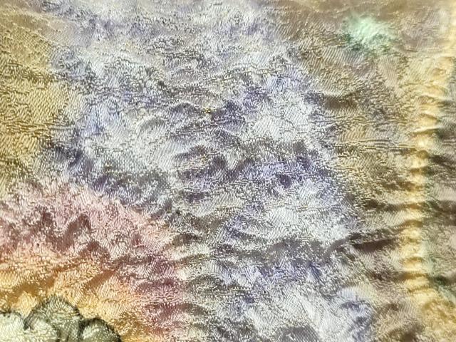 平和屋本店●極上 初代 久保田一竹 幻の辻が花 太鼓柄袋帯 金通し地 逸品 DZAB7469kh6