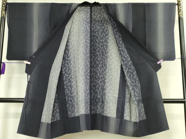 平和屋着物∞極上 道中着 スリーシーズン 春夏秋 塵除け ロング丈 白根沢 もじり織 蜻蛉 トンボ 暈し染め 逸品 DZAB7506kh6