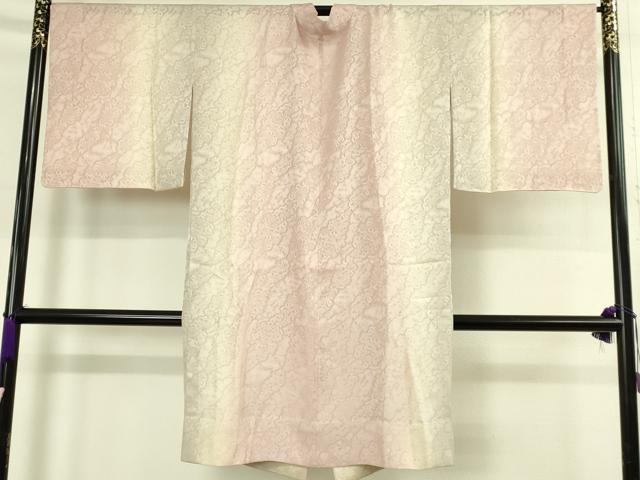 平和屋着物∞極上 道中着 スリーシーズン 春夏秋 塵除け ロング丈 紗 草花地紋 暈し染め 反端付き 逸品 DZAB7525kh6