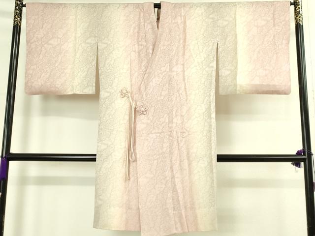 平和屋着物∞極上 道中着 スリーシーズン 春夏秋 塵除け ロング丈 紗 草花地紋 暈し染め 反端付き 逸品 DZAB7525kh6