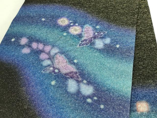 平和屋本店●極上 久保田一竹 幻の辻が花 太鼓柄袋帯 金通し地 逸品 DZAB7533kh6