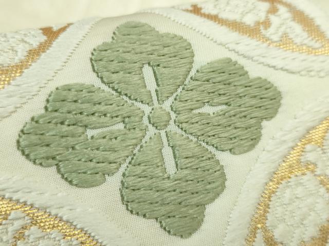 平和屋本店●極上 山口美術織物 皇室 伊勢神宮御用 山口正夫監修 太鼓柄袋帯 唐織 七宝花菱文 金糸 逸品 DZAB7538kh6