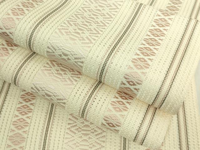 平和屋本店*極上 夏物 1897年創業 名門岡野 本場筑前博多織 千年工房 八寸名古屋帯 絽浮 絽献上 逸品 DZAB7582kh6
