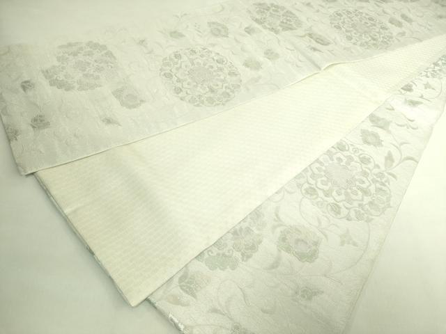 平和屋本店*極上 夏物 本場筑前博多織 匠工芸 全通柄袋帯 正倉院花唐草 金銀糸 逸品 DZAB7584kh6