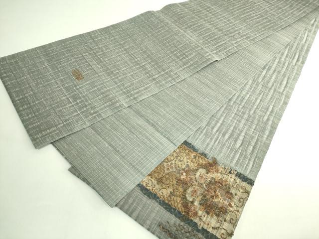 平和屋着物●極上 西陣 老舗 渡文謹製 手織 すくひ 両面 太鼓柄袋帯 更紗花文 金糸 逸品 DZAB7598kh6