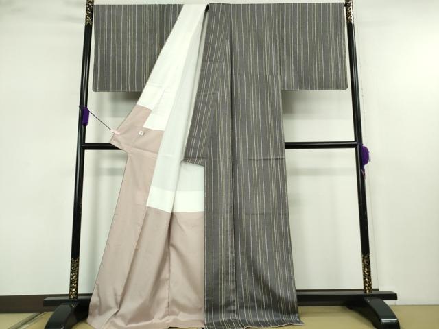 平和屋着物●極上 京の名門 友禅 染の北川 桐生 寿つむぎ 証紙付き 逸品 未使用 DZAB7606kh6