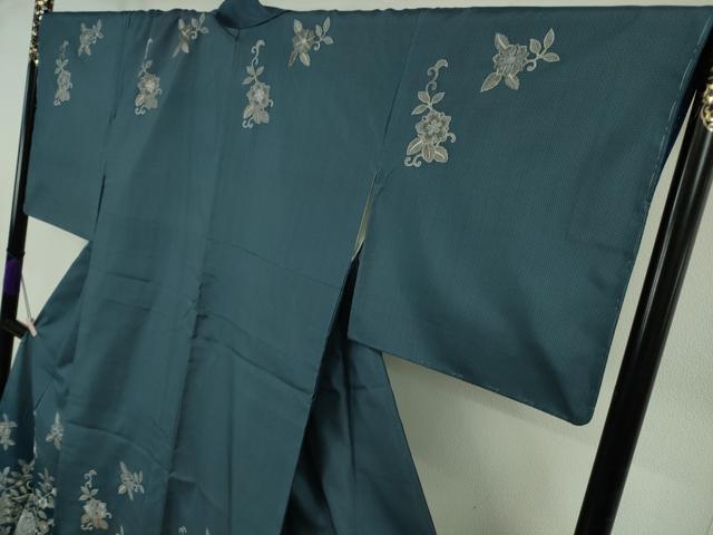 平和屋本店●極上 中国三大刺繍 蘇州刺繍 総刺繍 本場大島紬 訪問着 更紗花文 金糸 中昌紬織物謹製 証紙付き 逸品 未使用 DZAB7607kh6