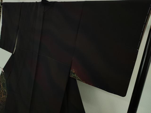 平和屋着物●極上 前田仁仙 仁仙更紗 訪問着 更紗花鳥文 暈し染め 金彩 鬼しぼ縮緬 逸品 未使用 DZAB7617kh6