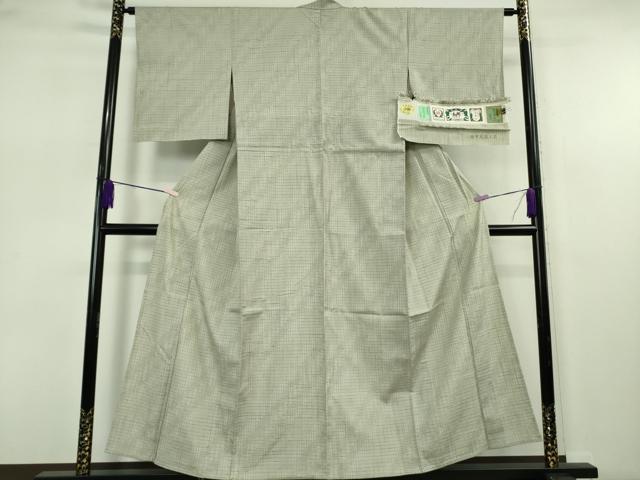 平和屋着物▽極上 結城紬 単衣 はたおり娘 手緒里 本草木染 田中茂梨工房謹製 証紙付き 逸品 未使用 DZAB7627kh6