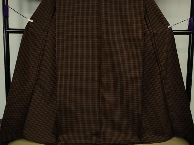 平和屋本店▽極上 本場黄八丈 黒八丈 まるまなこ 紬 単衣 伝統工芸士 西條吉広 福田るな 手織 さが美扱い 証紙・冊子付き 逸品 DZAB7635kh6