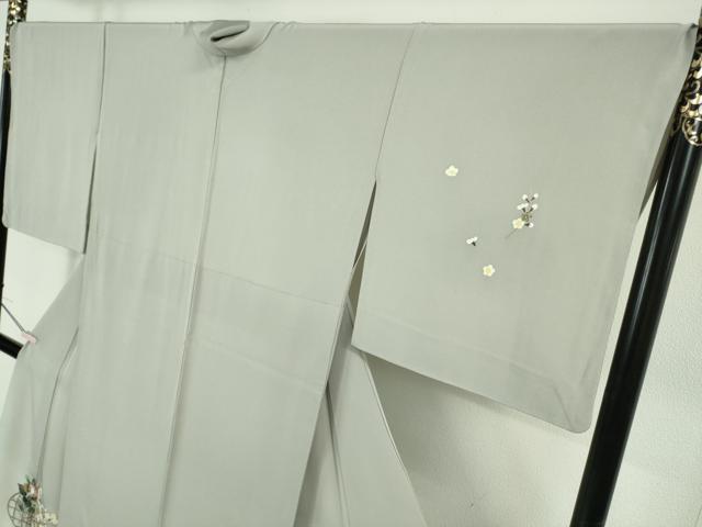 平和屋本店▽極上 本加賀友禅作家 金丸修一 訪問着 単衣 花篭 白鼠色地 暈し染め 逸品 DZAB7641kh6