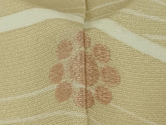 平和屋本店●極上 訪問着 刺繍 花筏 蜂蜜色地 金彩 逸品 未使用 DZAB7652kh6