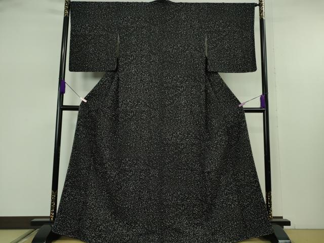 平和屋本店●極上 創業460年・千總 小紋 黒地 金彩 銀通し地 タグ付き 逸品 未使用 DZAB7687kh6