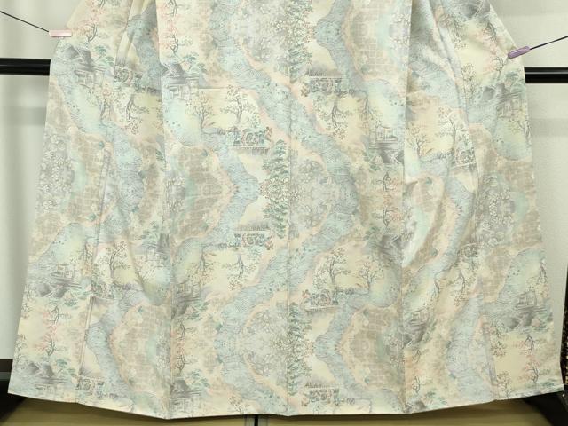 平和屋本店●極上 都喜ヱ門 本場大島紬 白大島 藤白泥 7マルキ 道長風光 藤絹織物謹製 証紙付き 逸品 DZAB7692kh6