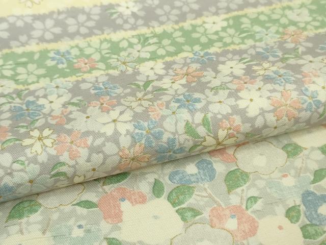 平和屋本店●極上 石川県指定無形文化財 牛首紬 白山工房 手織り 訪問着 作家物 草花文 逸品 DZAB7699kh6