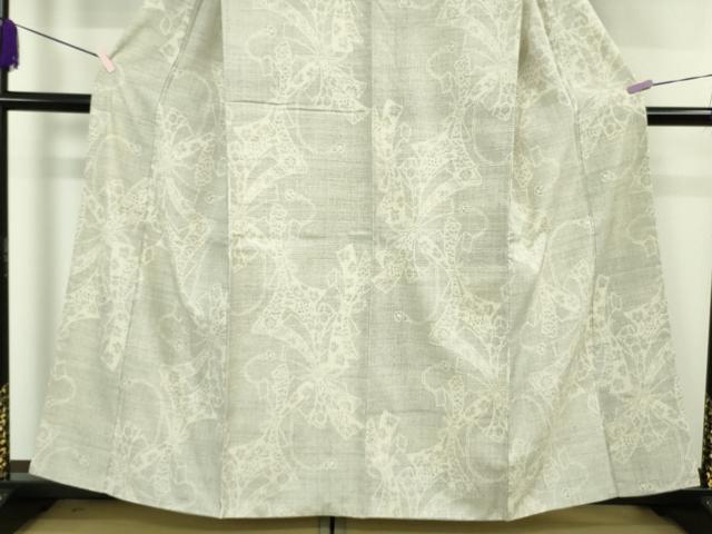 平和屋本店●極上 本場結城紬 重要無形文化財 100亀甲 束ね熨斗 逸品 DZAB7703kh6