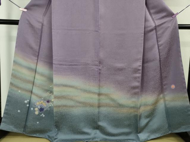 平和屋本店●極上 久保田一竹 幻の辻が花 訪問着 暈し染め 金通し地 反端付き 逸品 未使用 DZAB7710kh6