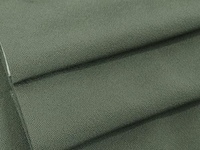 平和屋着物●極上 江戸小紋 輪 豆がら茶色×青磁鼠色 逸品 未使用 DZAB7725kh6
