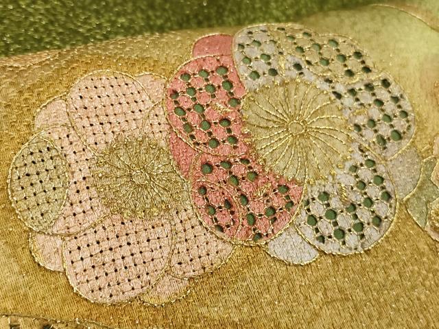 平和屋本店●極上 中国三大刺繍 スワトウ刺繍 汕頭刺繍 相良刺繍 訪問着 辻が花 暈し染め 金彩 金通し地 逸品 DZAB7733kh6