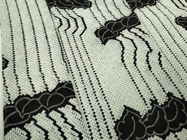 平和屋本店●極上 本疋田絞り 小紋 葉間道 逸品 未使用 DZAB7736kh6