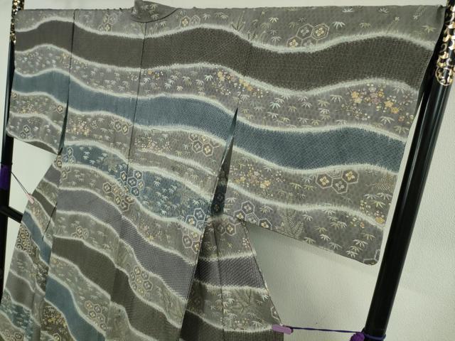 平和屋本店●極上 中国三大刺繍 スワトウ刺繍 汕頭・相良刺繍 総刺繍 訪問着 松竹梅 暈し染め 金糸 金通し地 さが美扱い 逸品 DZAB7737kh6