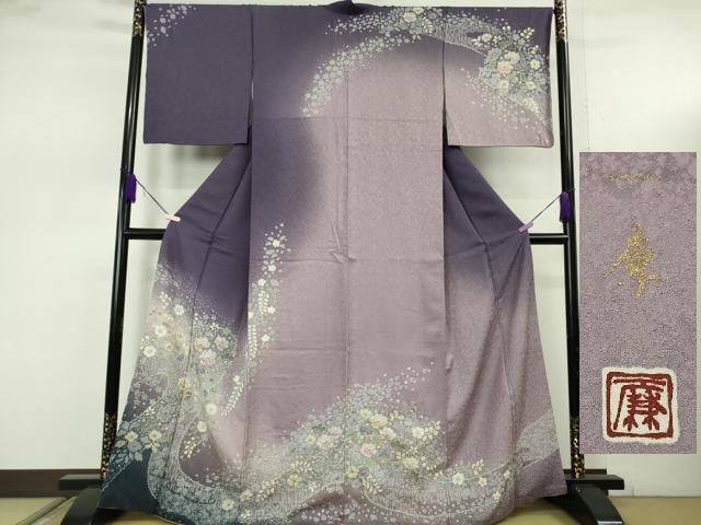 平和屋着物●極上 吉乃一廉 幻の辻が花 訪問着 暈し染め 金彩 まるやま扱い 逸品 DZAB7741kh6