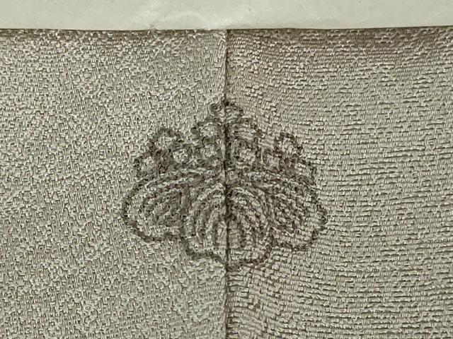 平和屋着物●極上 訪問着 駒刺繍 花唐草文 利休白茶色地 金彩 逸品 未使用 DZAB7746kh6