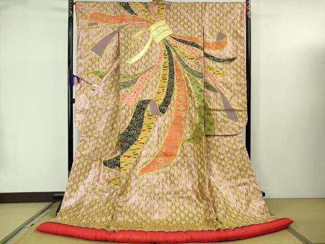 平和屋本店●極上 色打掛 和装 婚礼 結婚式 花嫁 神社挙式 レース 駒刺繍 束ね熨斗 金糸 逸品 DZAB7747kh6