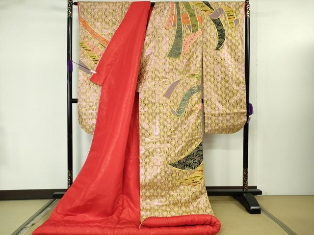 平和屋本店●極上 色打掛 和装 婚礼 結婚式 花嫁 神社挙式 レース 駒刺繍 束ね熨斗 金糸 逸品 DZAB7747kh6