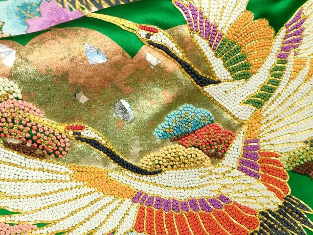 平和屋本店●極上 色打掛 和装 婚礼 結婚式 花嫁 神社挙式 相良刺繍 駒刺繍 鴛鴦 孔雀 軍鶏 鳳凰 暈し染め 金糸 逸品 DZAB7748kh6