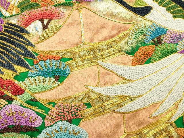 平和屋本店●極上 色打掛 和装 婚礼 結婚式 花嫁 神社挙式 相良刺繍 駒刺繍 鴛鴦 孔雀 軍鶏 鳳凰 暈し染め 金糸 逸品 DZAB7748kh6
