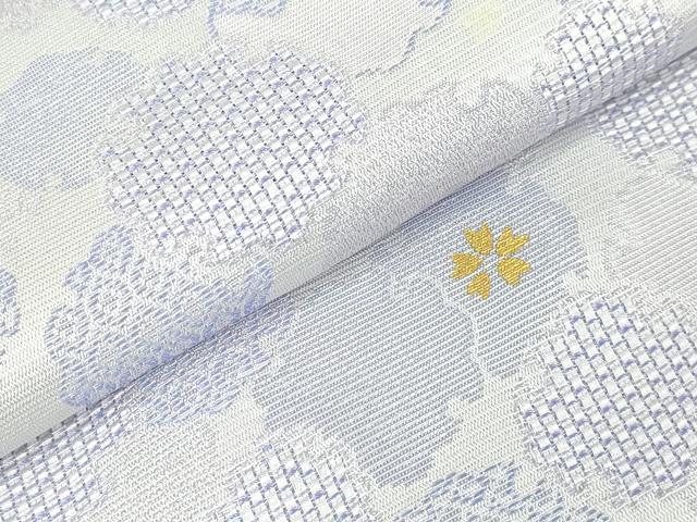 平和屋本店∞極上 長羽織 単衣 雪輪舞桜 金彩 逸品 DZAB7783kh6