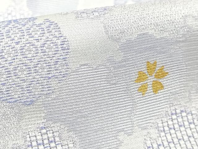 平和屋本店∞極上 長羽織 単衣 雪輪舞桜 金彩 逸品 DZAB7783kh6
