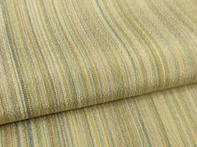 平和屋本店●極上 本塩沢 やまだ織 200色 袷 阿部芳子作 証紙付き 逸品 DZAB7887kh6