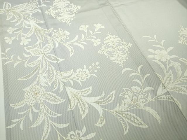 平和屋本店*極上 夏物 訪問着 絽 更紗花文 乳白色地 金彩 逸品 DZAB7893kh6