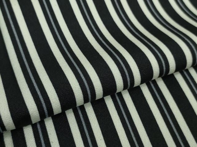 平和屋本店●極上 小紋 縞 反端付き 逸品 未使用 DZAB7896kh6