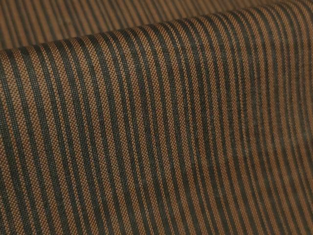 平和屋本店*希少 夏物 本場黄八丈 夏黄八 紗紬 伝統工芸士 西條吉広 縞 上代68万 証紙・反端付き 逸品 未使用 DZAB7914kh6